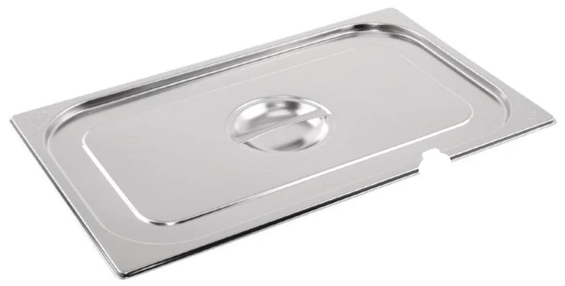 Stainless Steel 1/1 Gastronorm Container Notched Lid - Pack of 6