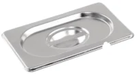 Stainless Steel 1/9 Gastronorm Container Notched Lid - Pack of 6