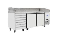 Atosa Marble Top Pizza Prep Counter With Drawers - 2 Door