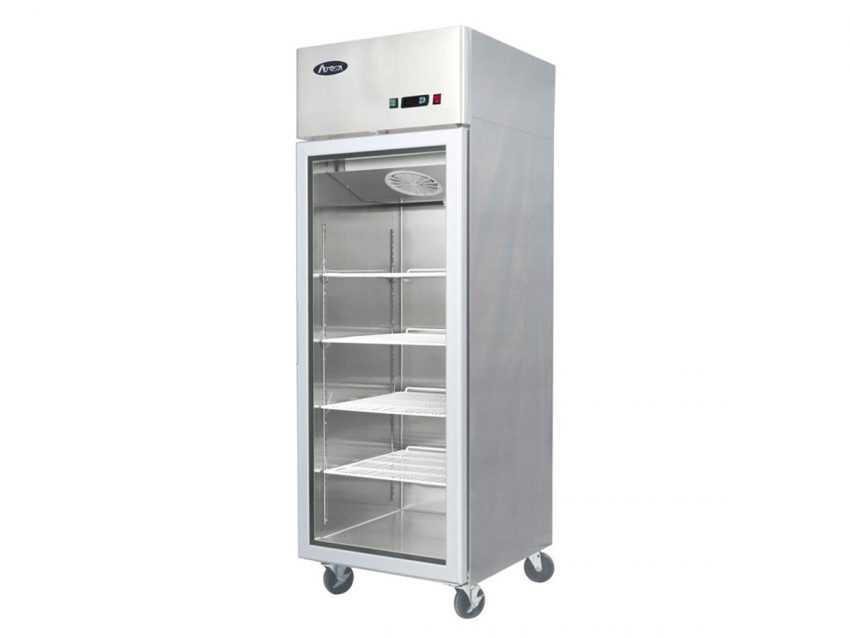 Atosa Slimline Glass Door Upright Display Fridge - Single Door