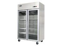 Atosa Slimline Glass Door Upright Display Fridge - Double Door